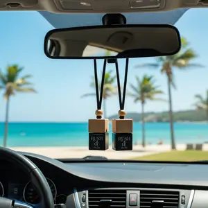 Luxury Car Air Freshener – RUSH, Black Salt & Cypress , Long Lasting Hanging Diffuser