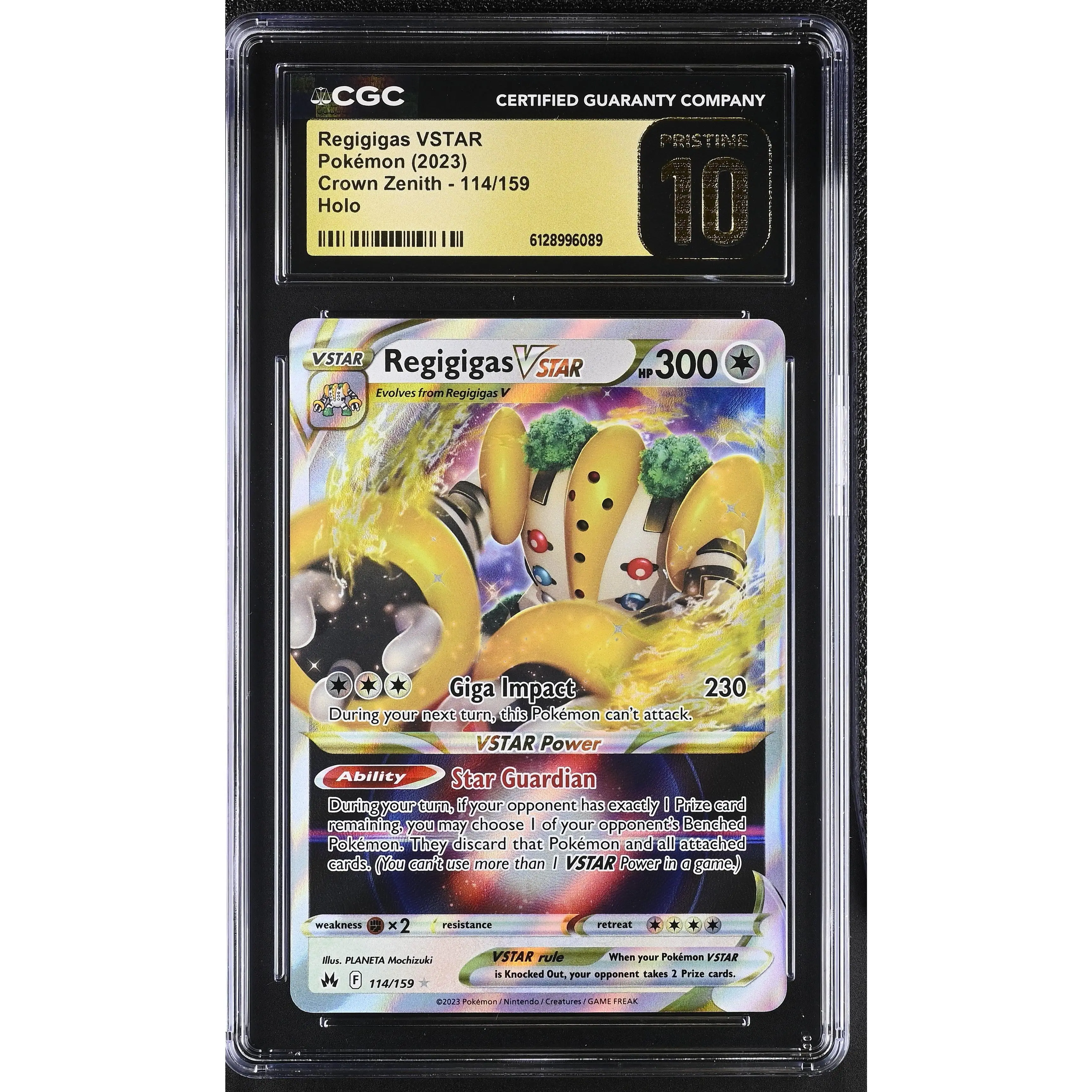 POKEMON TCG: CROWN ZENITH - REGIGIGAS VSTAR - 114/159 (HOLO) (ENGLISH) (GRADED / TOP POP / CGC PRISTINE 10) (📌 CONDITION 9.5)