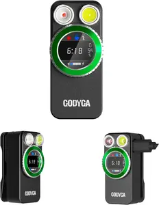 Godyga TorchEye R Smart Display EDC Flashlight Clip-on Light, 650 Lumen with White & Red Light, Real-Time Battery & Runtime Indicator, Type-C Rechargeable Magnetic Flashlight for Emergency, Signal