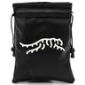 Black Abstract Tiger Durable & Waterproof Golf Valuables Pouch, PU Leather Golf Tee Pouch with Drawstring Closure, Golf Accessory, Accessories for Men Golfers Fathers Day, Gift Idea