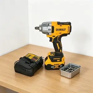 DEWALT DCF900 Kit 1/2In Brushless Cordless High Torque Impact Wrench With Hog Ring Anvil 20V Power Tools With Battery Charger