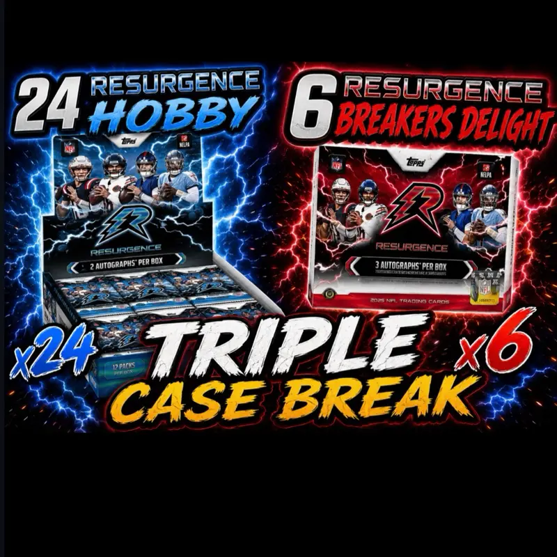 (Triple Case Break) 24 Resurgance 6 Breakers Delight Hobby Box Full Cases PICK YOUR PLAYER