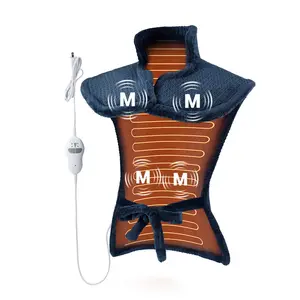 Garvee Large 24" x 35" Electric Heating Pad with Massage for Neck, Shoulders, and Back Pain Relief - Features 8 Massage Combinations, 2 Heat Levels, 4 Massage Motors, and 2-Hour Auto Shut-Off