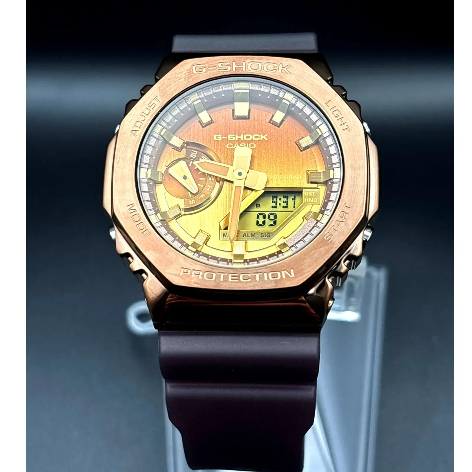 Casio G-Shock GM2100CL-5A CasiOak Metal Bronze Tone Ana-Digi Men's Watch NIBWT