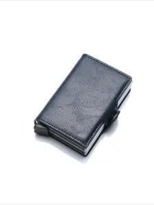 Men's Carbon Fiber RFID Blocking Card Wallet - Ultra-Thin Mini Version with 14 Card Slots & Coin Pocket