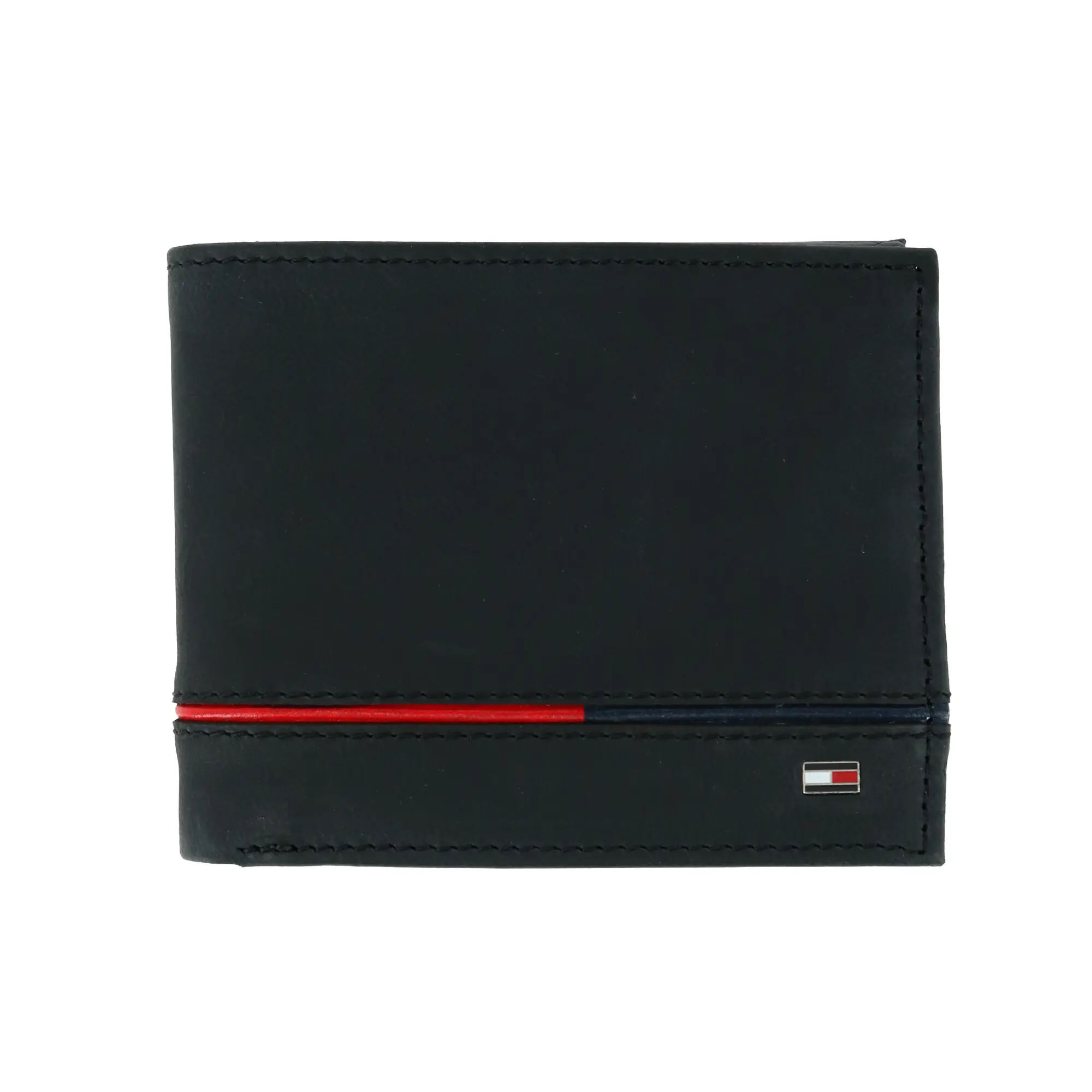 Tommy Hilfiger Men's Classic Leather Leif RFID Bifold Wallet - Casual Wear Accessory with Flip Closure, Flip ID, Smooth Finish, Multiple Slots