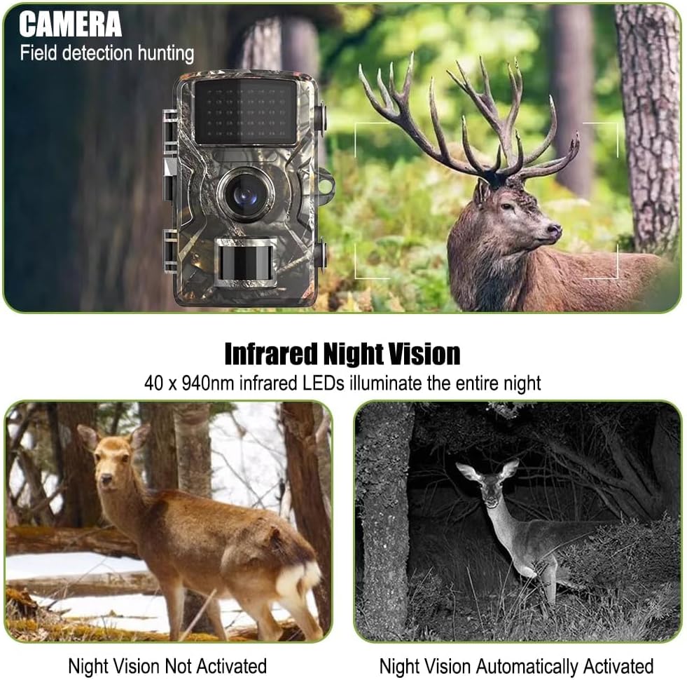 1 x Wildlife Trail Camera 1080p HD, 12MP, 2.0-Inch TFT Color Screen, 0.8S Trigger, Night Vision Technology, Motion Detect, IP66 Waterproof, Camouflage ABS Build, -20℃ to 70℃ Tolerance for Outdoor Wildlife Monitoring & Desert Use, Deserts 1 x Wildlife Trail Camera 1080p HD, 12MP, 2.0-Inch TFT Color Screen, 0.8S Trigger, Night Vision Technology, Motion Detect, IP66 Waterproof, Camouflage ABS Build, -20℃ to 70℃ Tolerance for Outdoor Wildlife Monitoring & Desert Use, Deserts
