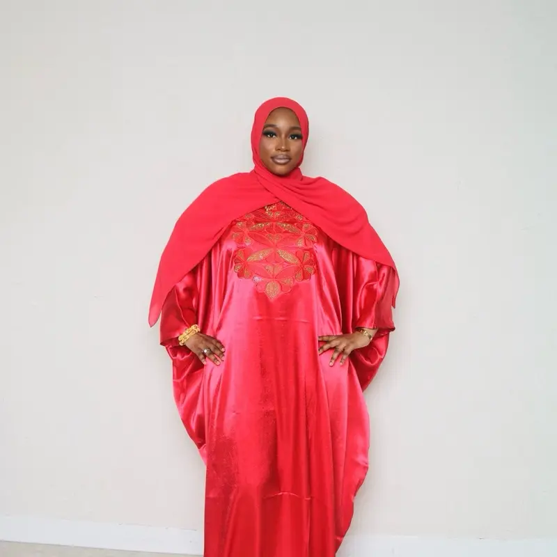 Senegalese Inspired Grand Bou Bou Set With Hijab