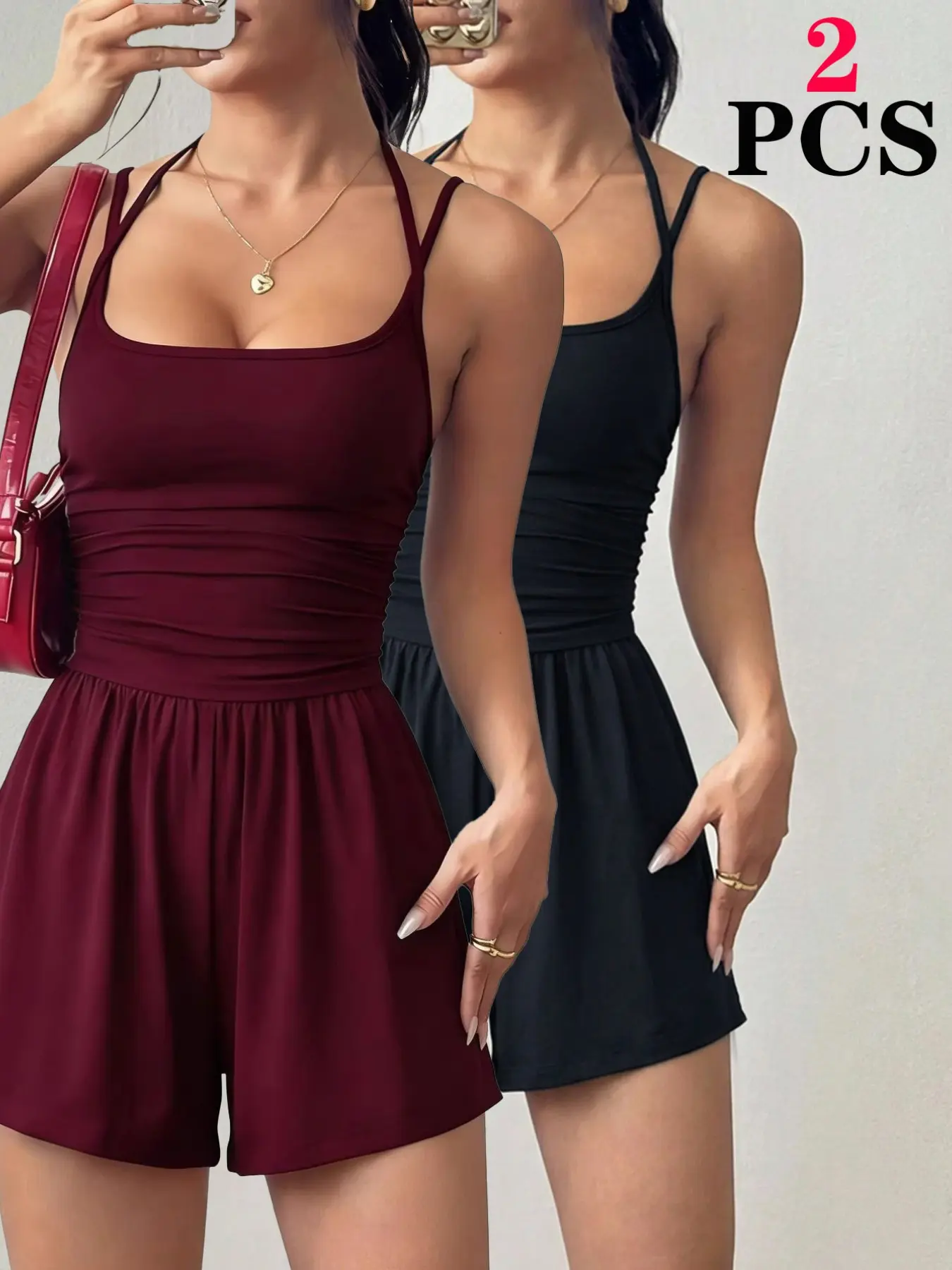 Wine red + black