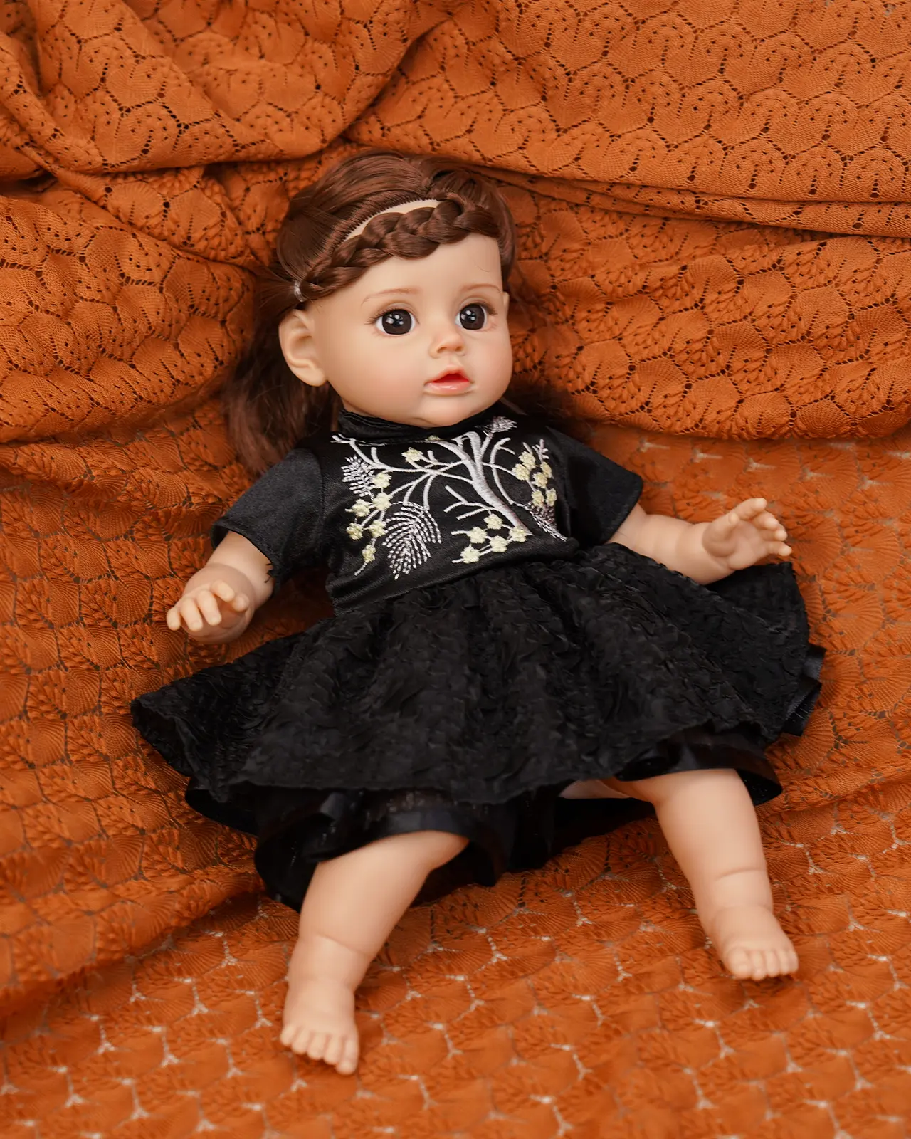 Vacos 14 in Lifelike Realistic Newborn Babydoll Soft Dolls - Talking Feeding Dolls with Sounds, Accessories, Pretend Play Preschool Toys Gift for Toddlers 2-5+ Year Olds