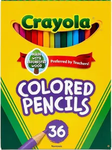 Crayola Colored Pencils (36ct), Kids Pencils Set, Art Supplies, Great for Coloring Books, Classroom Pencils, School Supplies, 3+