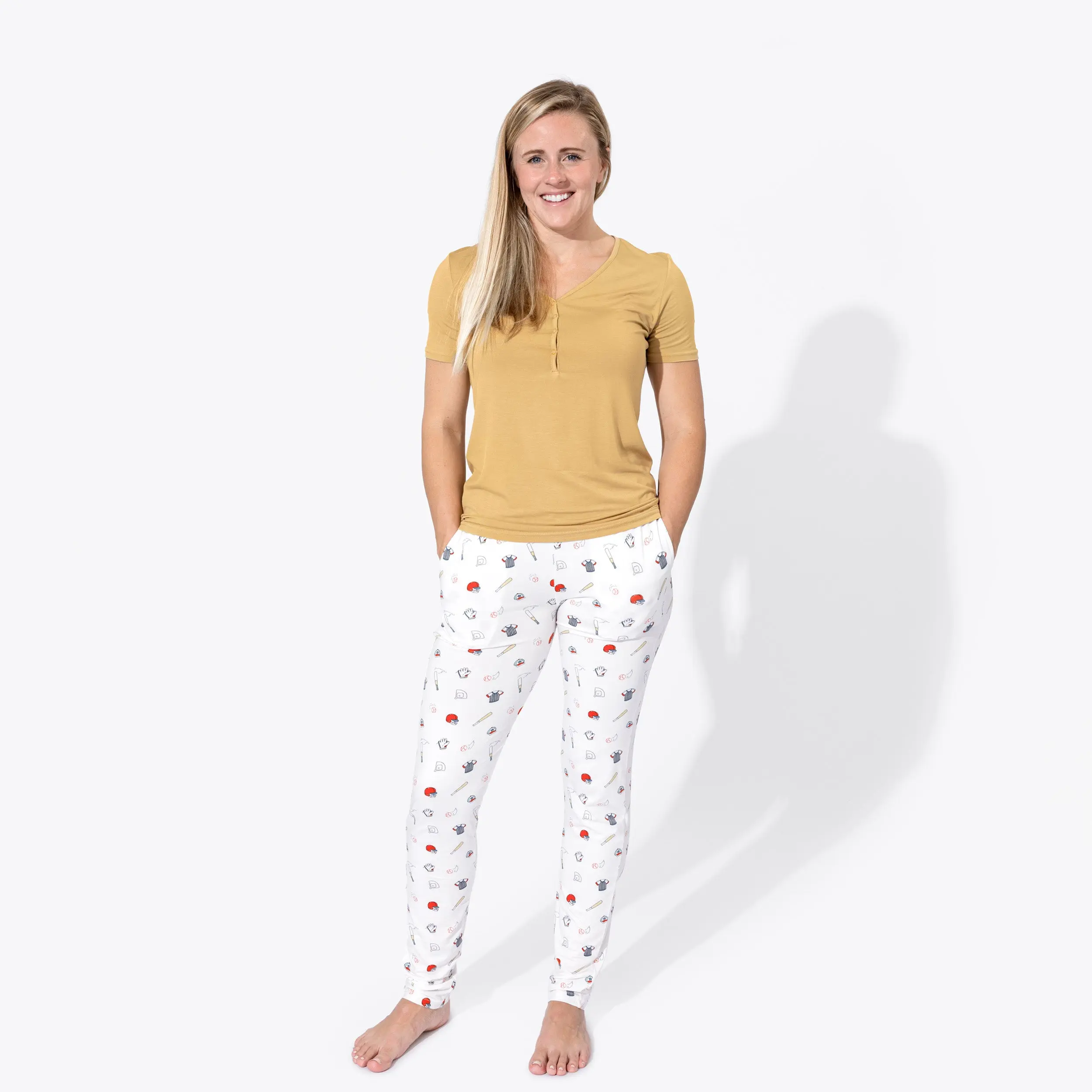 Baseball Bamboo Women's Pajama Set Baseball Bamboo Women's Pajama Set