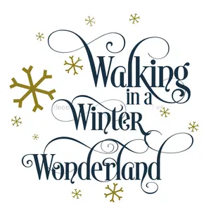 Vinyl Decal, Winter Wonderland, Christmas Sign, 10" Round,  VINYL-DECOE-760, DecoExchange, Sign For Wreath