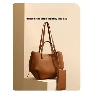 Women's Leather Dumpling Tote Bag#WorkTote#DailyTote