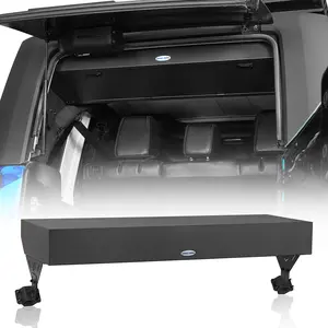 Hooke Road Rear Storage Lock Box for 2007-2018 Jeep Wrangler JK 4-Door Hardtop Car Trunk Organizer