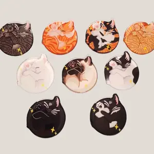 [NEW CATS UPDATED] Cute Cat Magnetic Phone Grip – MagSafe Grip Stand for Cat Lovers, Phone Holder, Kindle Grip