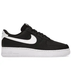 Nike Men's Air Force 1 Low '07 Black White Pebbled Leather Basketball Shoes, from StockX