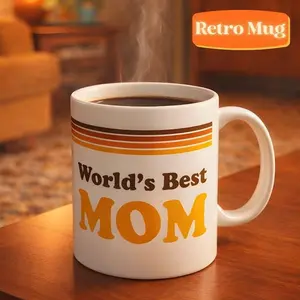 Retro 70s Mom Mug Ceramic Mug Birthday Gift Mother's Day