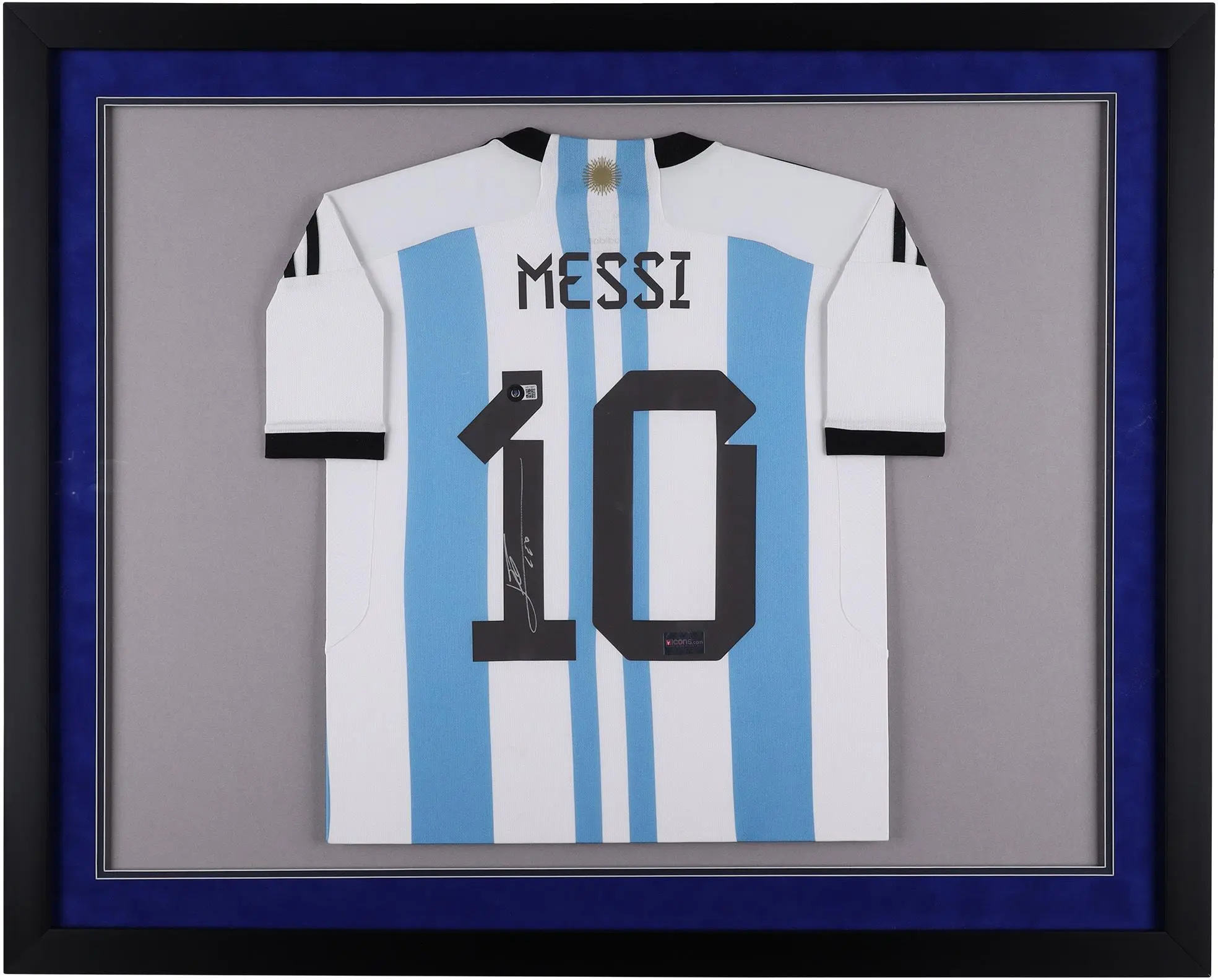 Lionel Messi Argentina National Team Framed Autographed 2022-23 Home Jersey - Fanatics Authentic Certified