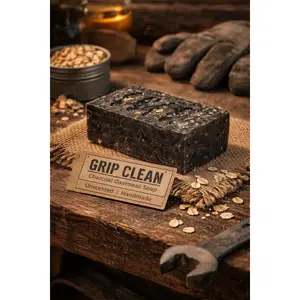 Grip Clean Charcoal Oatmeal Soap Bar – Made in Spokane, Washington | No Nonsense Clean