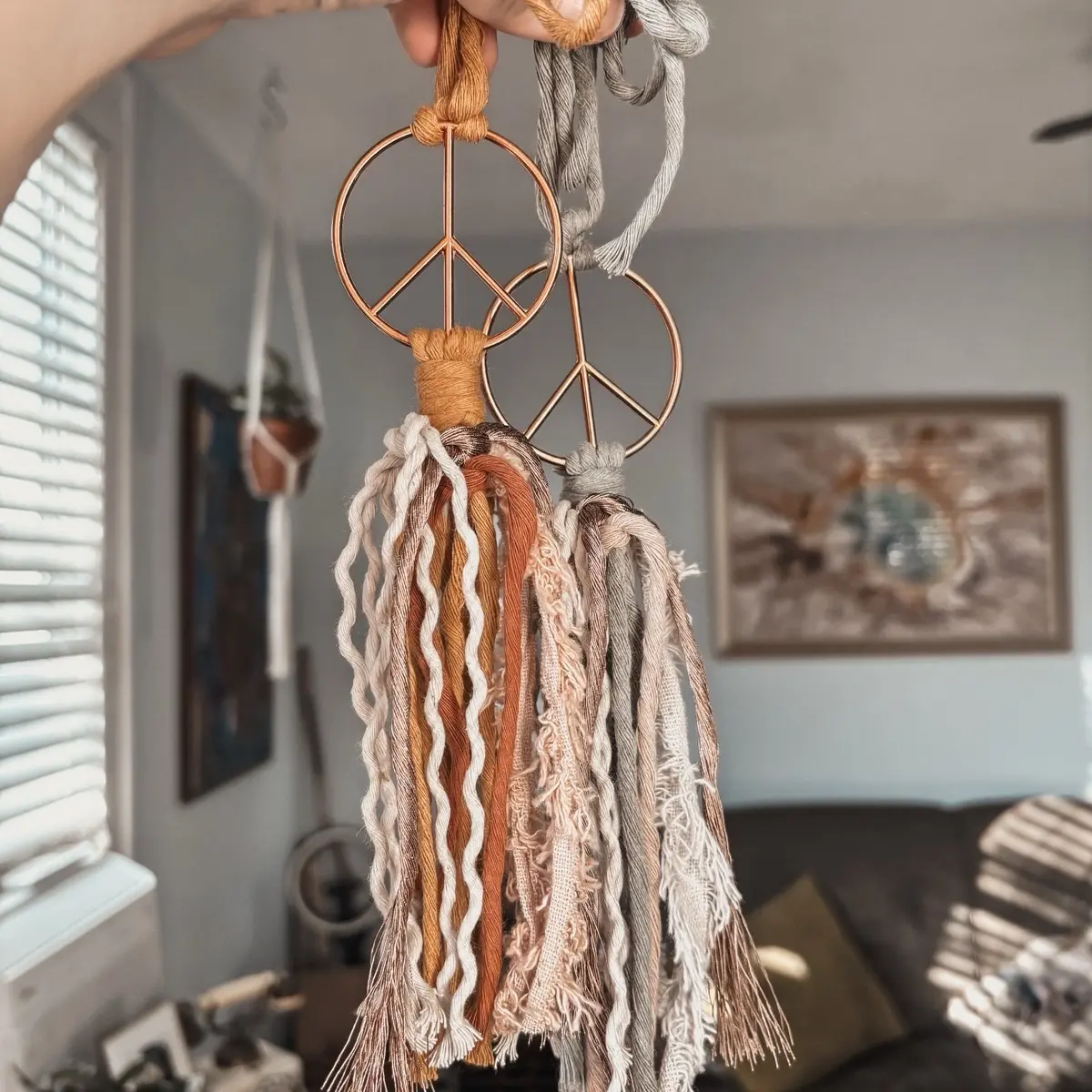 Peace Sign Charm | Car Accessories | Rear view mirror