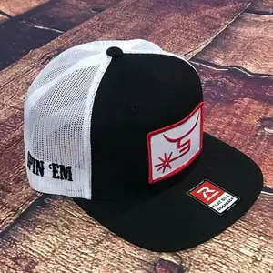 Spin-Em Tombstone Hat - Black/Red Hat Embroided Hat Gift for Him
