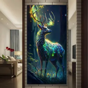 Deer Pattern DIY Diamond Arts Colorful Painting Kit without Frame, 5D Diamond Arts Colorful Painting Kit, Wall Art Decor for Home Living Room Bedroom