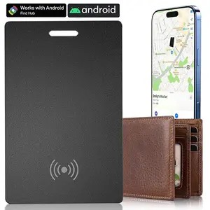 Google Certified Wallet Tracker for Android, Rechargeable BT-compatible Smart Locator, Compatible with Find HUB, for Passport Bag Wallet Luggage