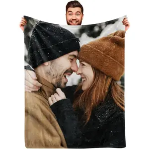 Custom Blanket with Photo I Love You Girlfriend Boyfriend Gifts Personalized Couples Christmas Women Gifts Soft Flanel No Pilling No Shedding Unfading Blanket