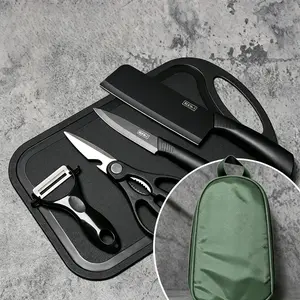 Outdoor Camping Essential Set, 5-Piece Kit with Convenient Bag, Perfect for Hiking and Picnics, Durable and Portable Design