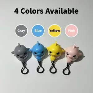 Pull String Shark Keychain, Creative Stress Relief Small Shark Pendant, Pull Rope Keyring, Fun and Unique Accessory