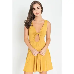 EG fashion Front Knot Mini Dress