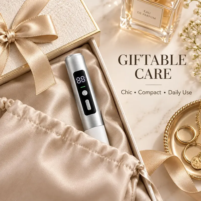 Self-Care Beauty Pen for Women, Rechargeable Portable Beauty Tool with Adjustable Control, Gift for Birthday, Holiday & Girls’ Night