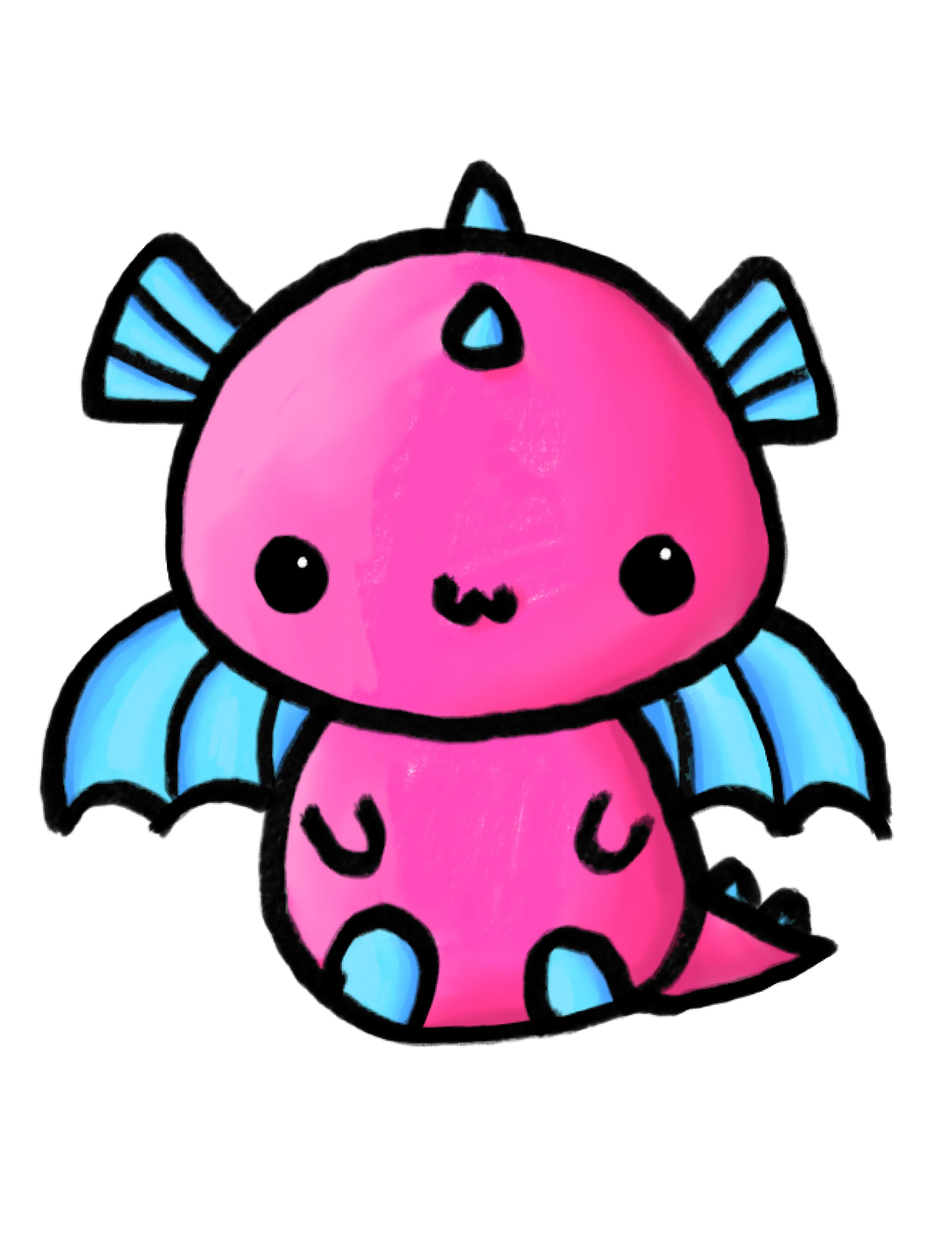 Cute Baby Dragon Vinyl Laptop Sticker - Adorable Design for Laptops & Notebooks - Durable and Easy to Apply - Perfect for Personal and Professional Use