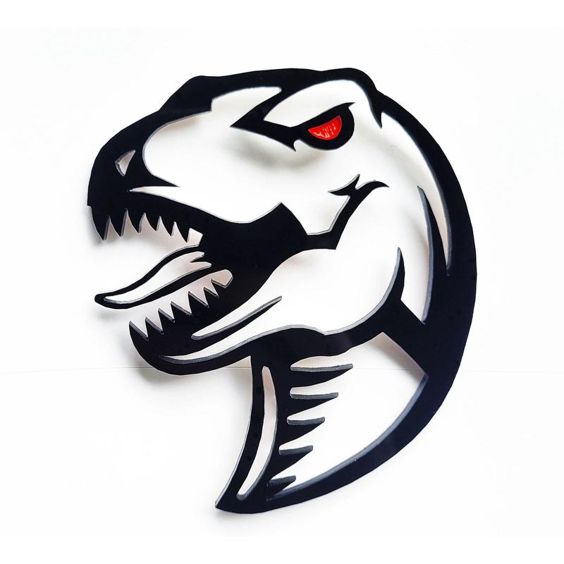 2x Raptor Dinosaur Redeye Badge Logo Emblem for Ford F150 Raptor Dodge TRX RAM