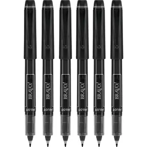 Bravo Liquid Ink Marker Pen, Bold Point, Black