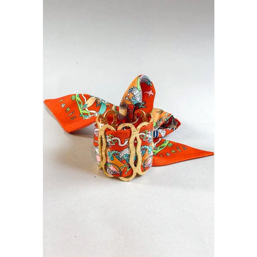 Beth Scarf Cuff Bracelet With Scarf