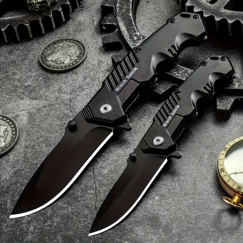 1 piece outdoor folding knife, high hardness stainless steel blade, portable multi-function pocket knife, Camping Knives, suitable for outdoor camping and survival, Outdoor Survival EDC