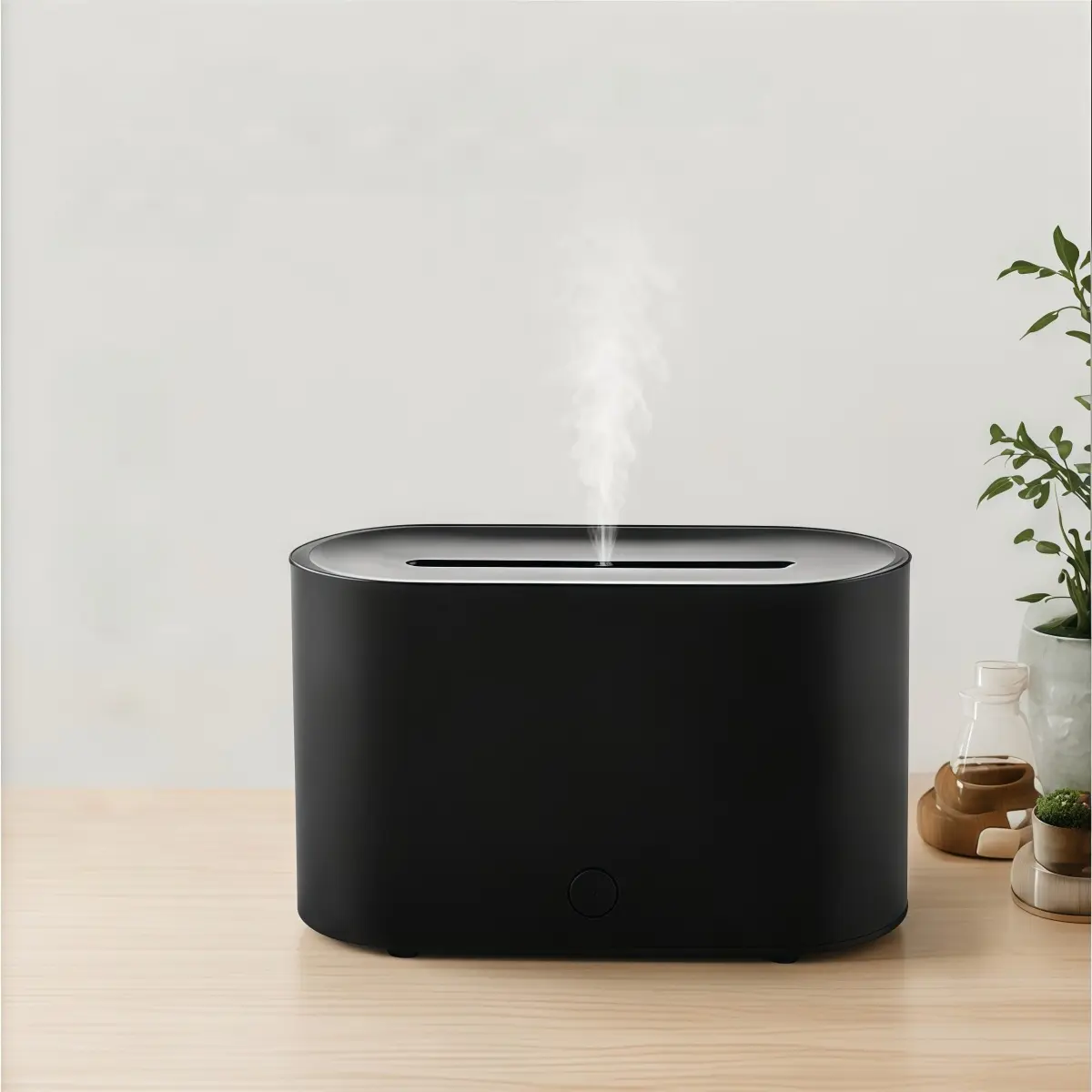 2026 New Luminous Cool Mist Aromatherapy Humidifier - 7-Color Nightlight, Simulated Fire Essential Oil Diffuser, USB-Powered Quiet Mist, Timer Function, for Bedroom Office Desk Home Decor Camping Essentials