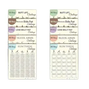 30-Day Wall Workout Challenge Planner, 8/10 Inch, Daily Exercises, Progress Tracking, Fitness Guide, Home Office Decor, Health Gift
