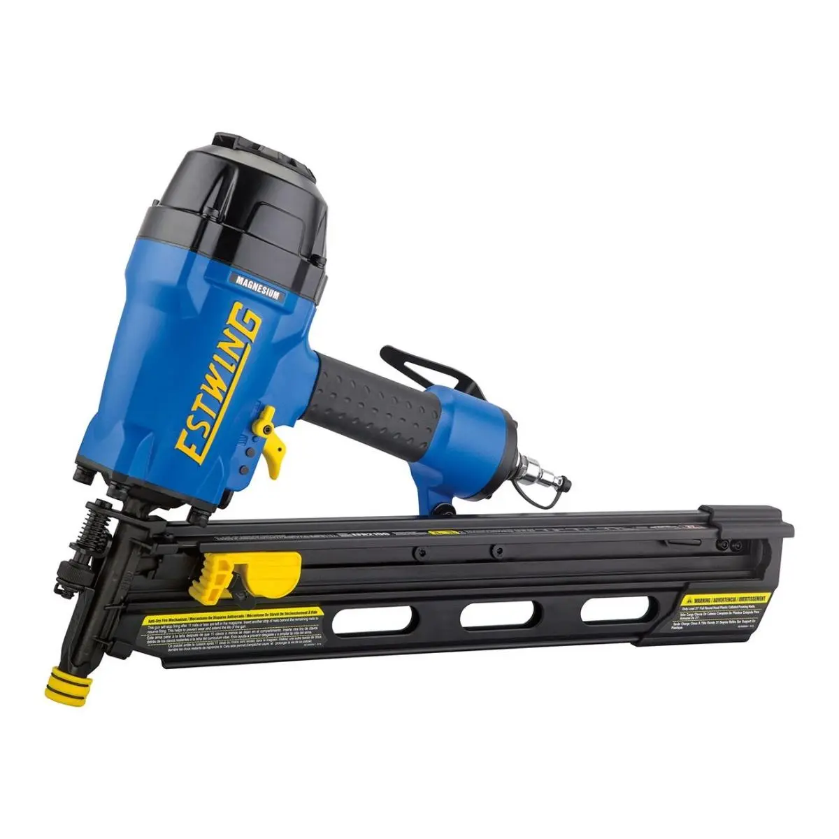 Estwing Heavy Duty 21-Deg Full Head Pneumatic Framing Nailer - Pneumatic Nailgun Power Tool with Depth Adjustment, Integrated Rafter Hook, Anti-Dust Cap, Industrial NPT Swivel Fitting, No-Mar Tip, None