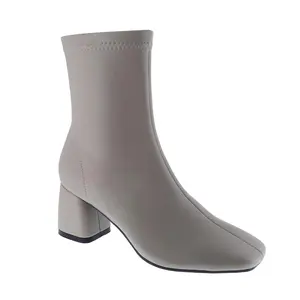 【SWING-1】Women's Chunky High Heel Ankle Booties Easy to open with Nice Zipper Girl Shoe Parent Stylish Soft Classic Comfort Rubber Footwear Walking Shoes boots  outfits