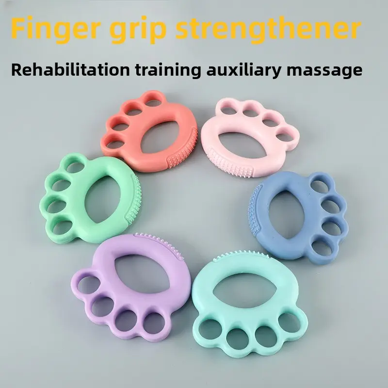 Silicone Hand Strengthener & Finger Exerciser for Elderly, Ergonomic Grip Trainer with Acupressure for Post-Stroke Recovery, Unisex, Exercise Hand Finger Strength, Acupressure Nodes, Carpal Tunnel Therapy, Daily Hand Maintenance