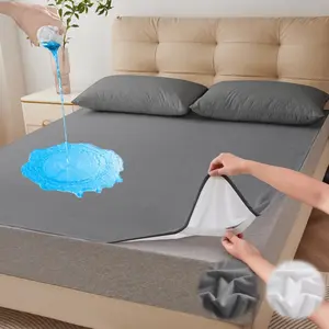 1PCS Waterproof Mattress Protector, Elastic Fitted Sheet Design, Leakproof & Stain Resistant, Soft Breathable Noiseless Cover, Ideal for Kids & Pets