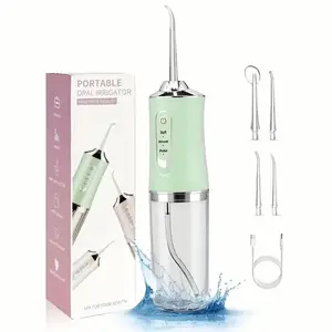 Green Rechargeable Stronger Water Flosser for Teeth Halloween Gift Teeth Cleanser Portable Cleanser Oral Irrigator for Braces