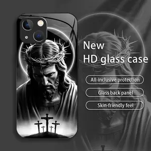 Suitable for [iPhone 14 Plus] Jesus New stylish high quality glass protective case affordable anti-drop anti-fingerprint 995