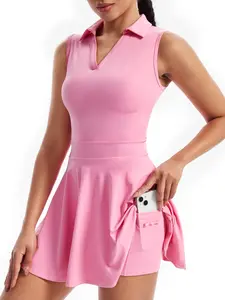 Flowy Athletic Dress for Women Workout Golf Tennis Mini Dresses with Pockets Shorts Cute Clothes Summer Outfits