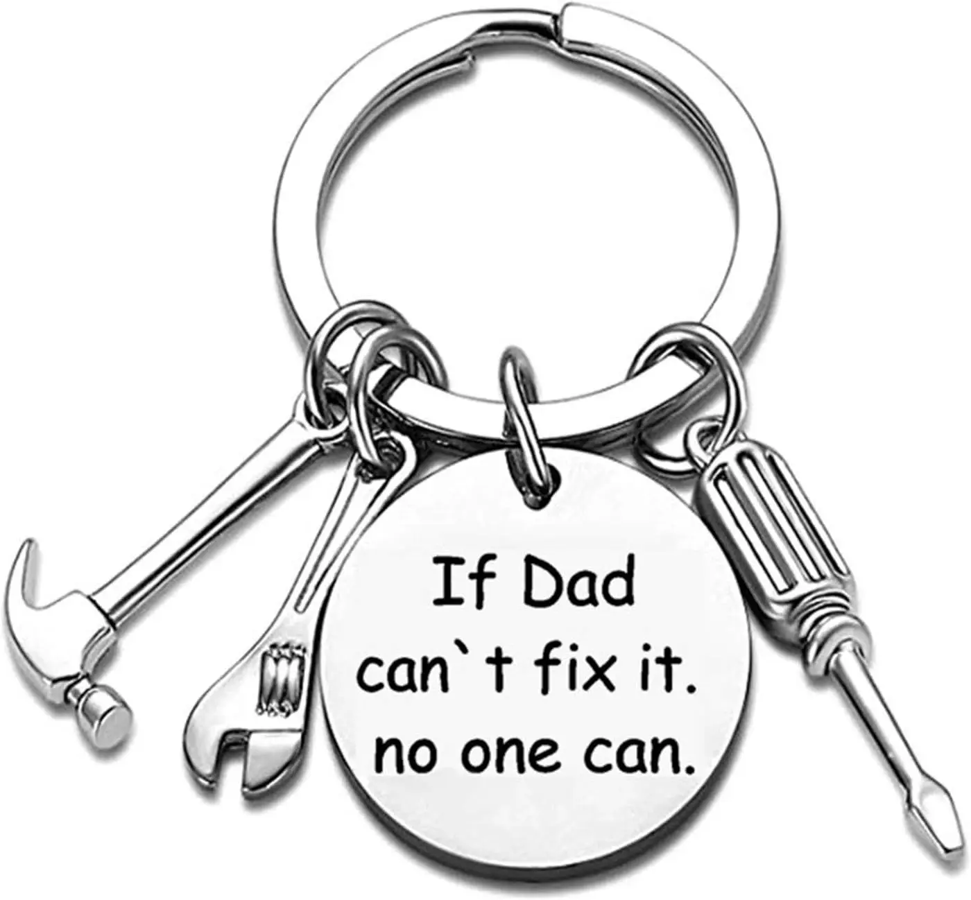 Fathers Day Gift Dad Keychain from Kids Funny Daddy Key Chain from Son Daughter Papa Birthday Fathers Day Thanksgiving Christmas Gifts