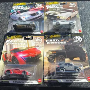 Hot Wheels Premium Fast & Furious Collection - Mercedes-Benz S63 AMG, 1969 Ford Mustang Boss 302, W Motors Lykan Hypersport, Toyota FJ Cruiser