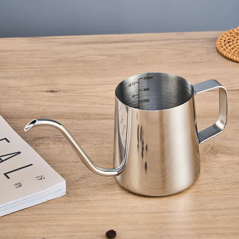 Small Watering Can for Indoor Plants, Mini Indoor Watering Can with Long Spout and Handle 12 Oz / 350 ml Rust-Proof 304 Stainless Steel Material